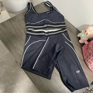 ALO Yoga Navy and White Jumpsuit